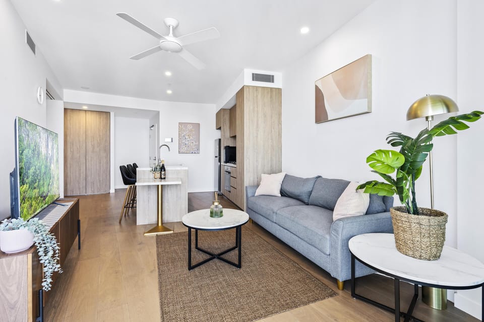 Spacious and elegant living area for the guests to relax