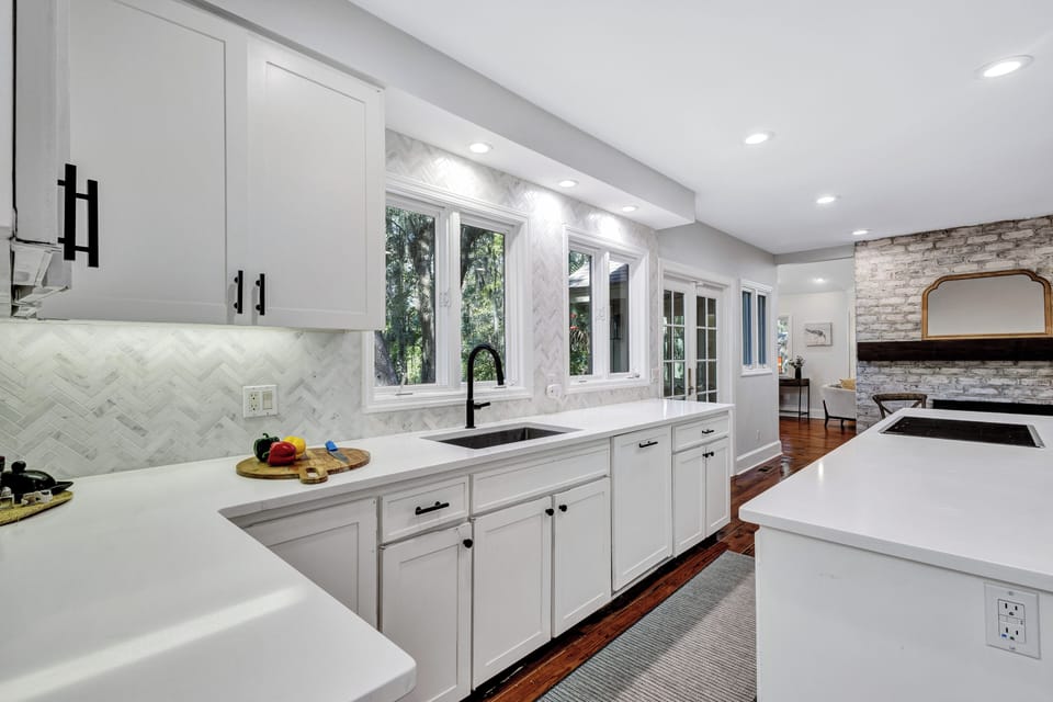 Open layout that flows effortlessly into the dining area.