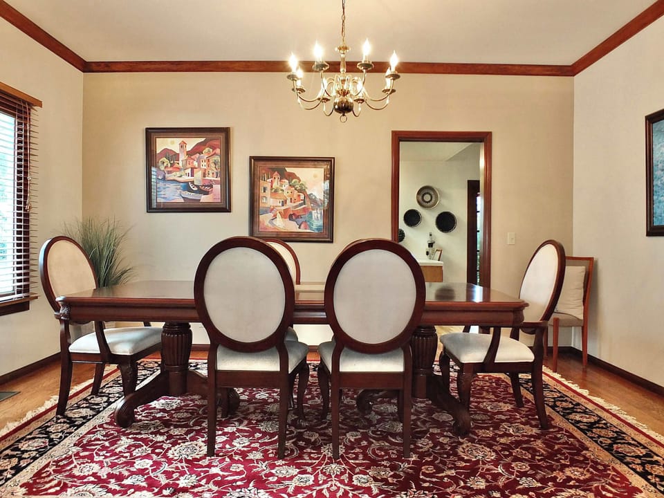 Dining table with seating for 6