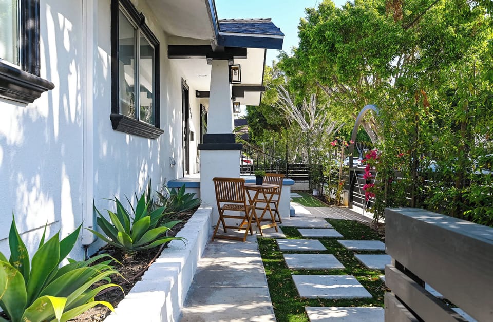 Outdoor seating in the garden