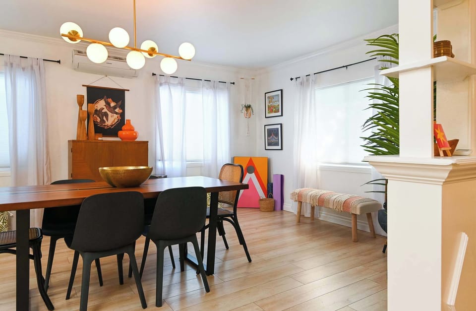 Dining table with seating for 6