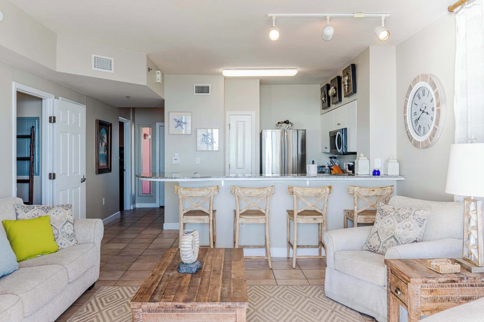 Kitchen and living area