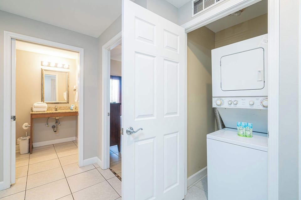 Private laundry is available for your stay, near the bunk alcove