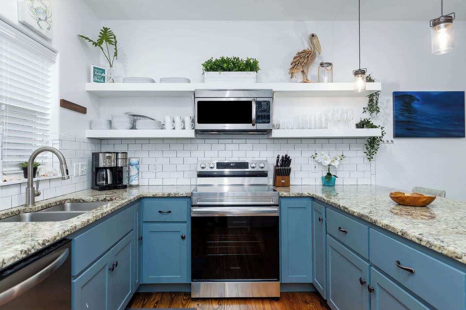 Craft culinary delights in the fully equipped kitchen