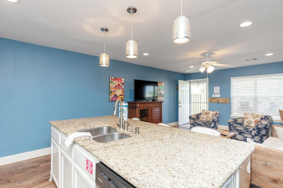 Kitchen island with sink