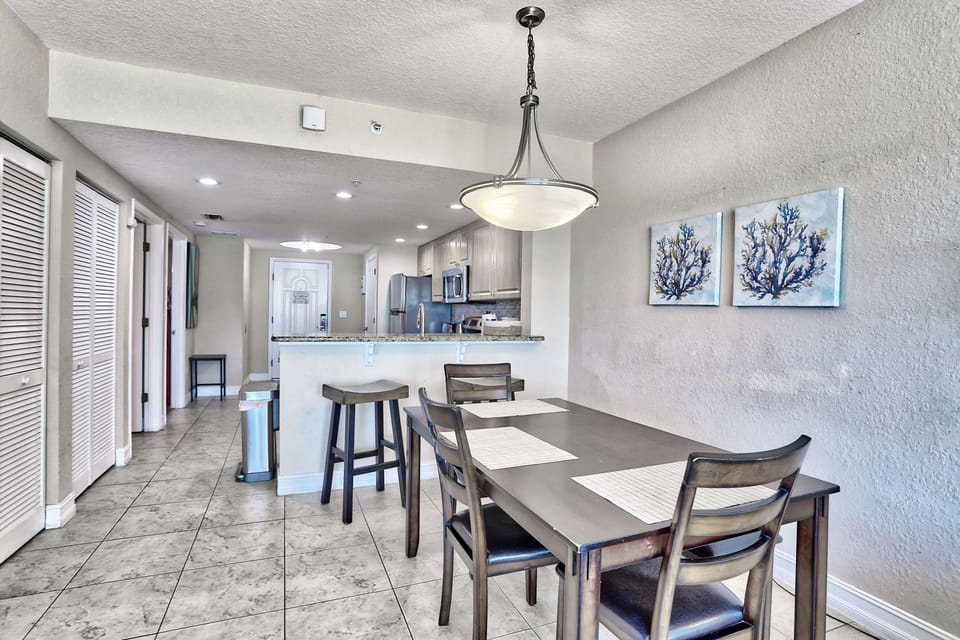 Dining Table and bar seating