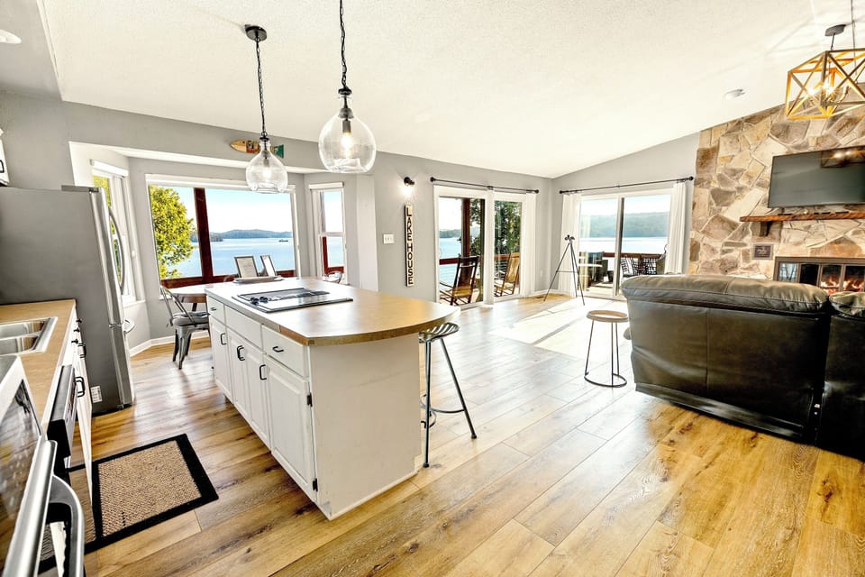 Spacious Living, Dining, and Kitchen