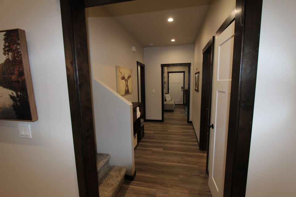 Hallway connecting all the rooms.