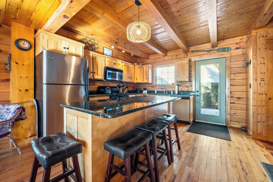 Kitchen with island seating for 4