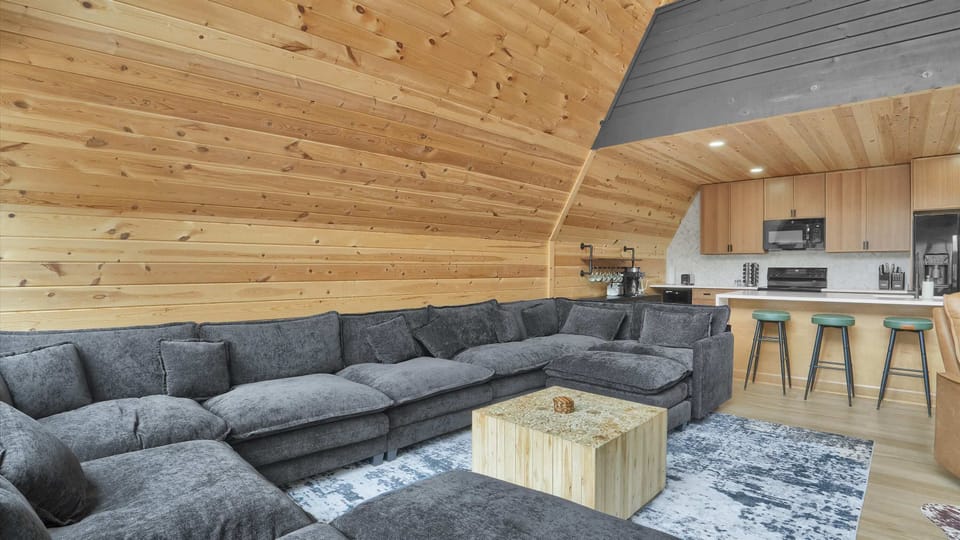 Spacious Great Room | Open Living + Kitchen Layout