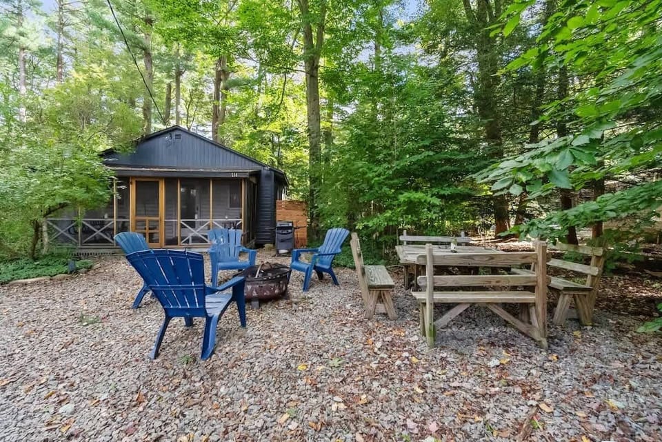 Private Outdoor Fire Pit & Seating Area