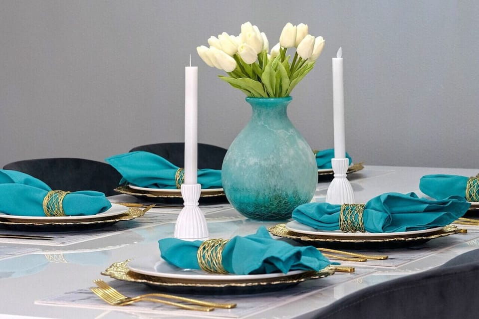 Beautiful dinning table#Disney #Parks #kingdom #springs #RegalOaks #resort #Apartment #Vacation #Rental #waterpark #Kissimmee #Orlando #universal #citywalk