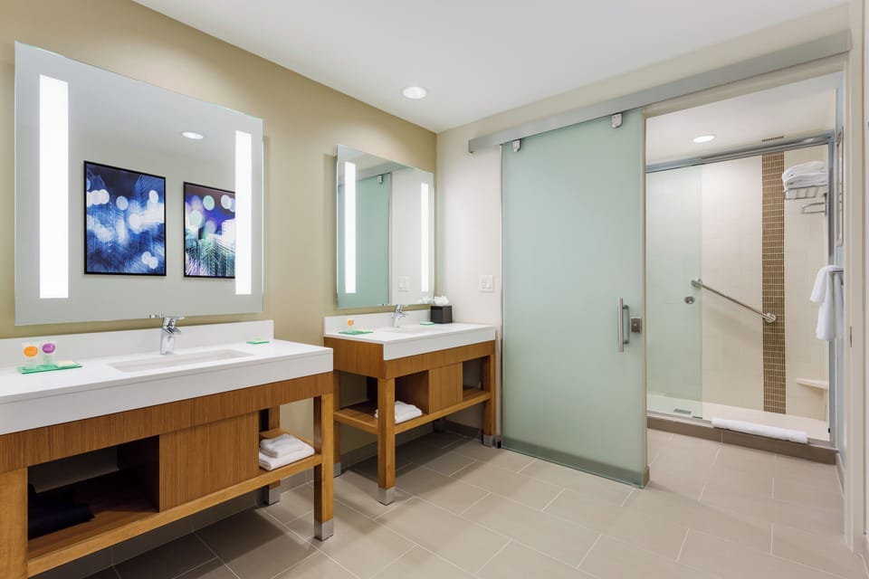 Room, 1 King Bed with Sofa bed (Specialty) | Bathroom | Shower, designer toiletries, hair dryer, towels
