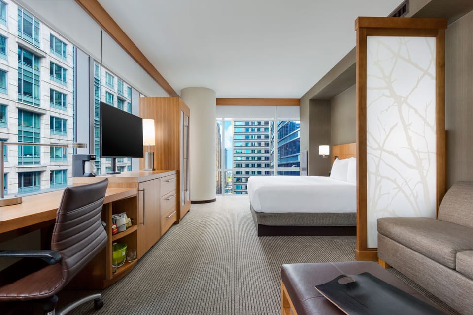 Room, 1 King Bed with Sofa bed, Corner | In-room safe, desk, laptop workspace, soundproofing
