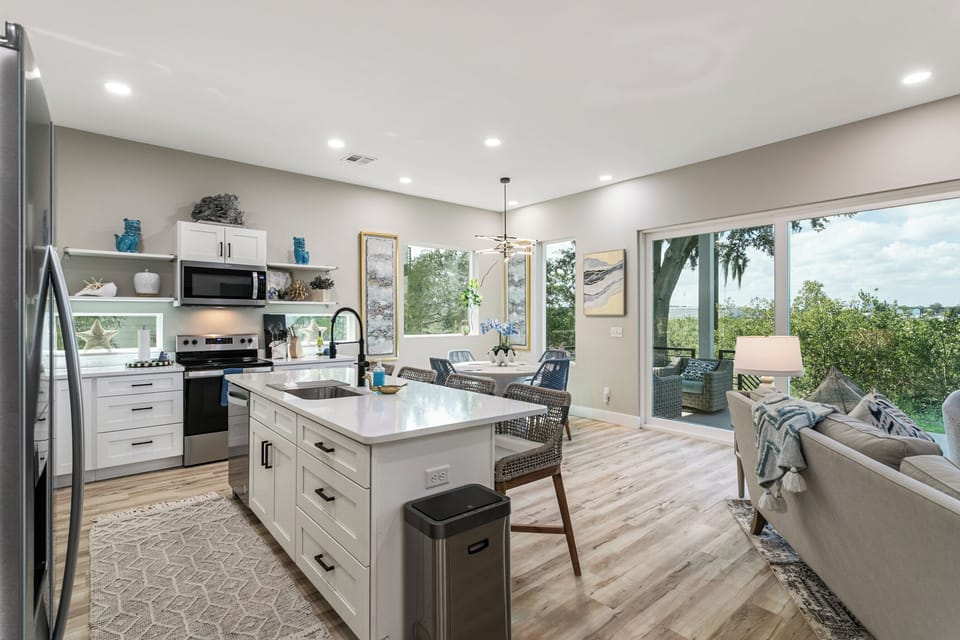 Large open floor plan first level