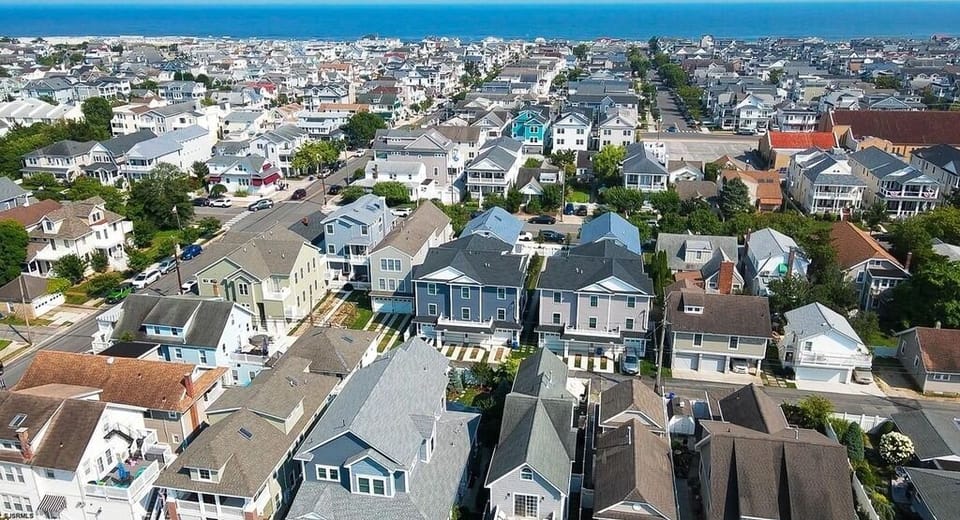 Scenic Aerial View of Ocean City Neighborhood