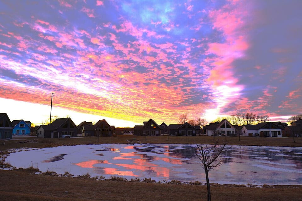 Winter Sunset from Patio