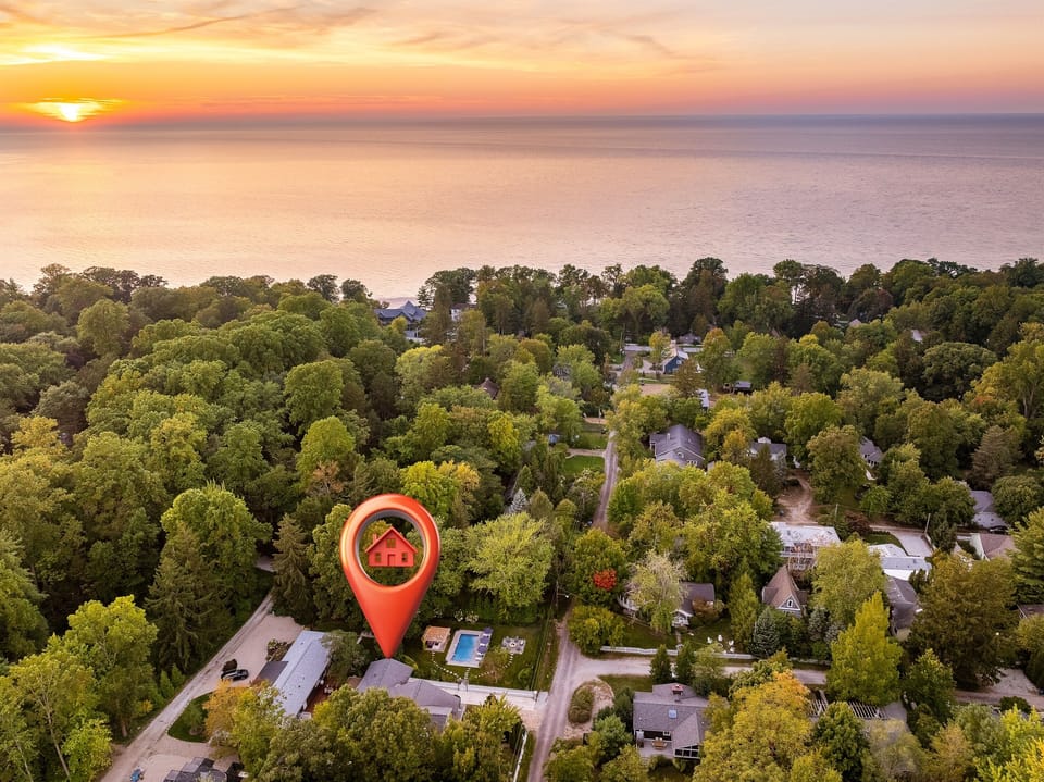 only 8 houses from the beach!