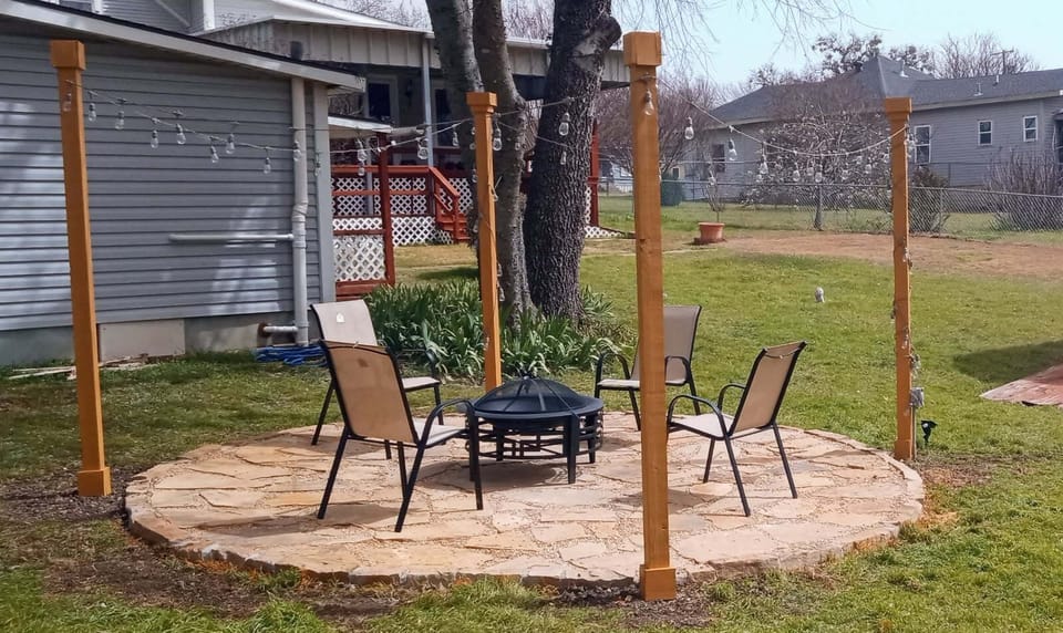feel free to use our fire pit area to relax and enjoy the day or evening