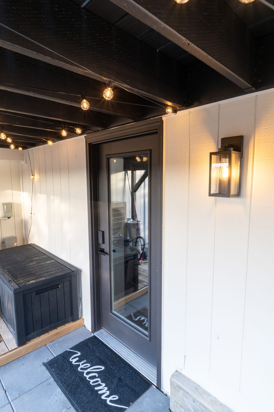 Private entrance to a beautifully designed unit.