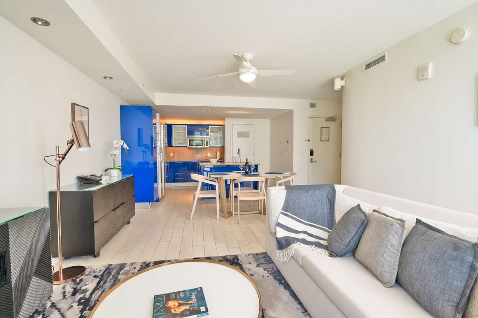 Living room and spacious sofa