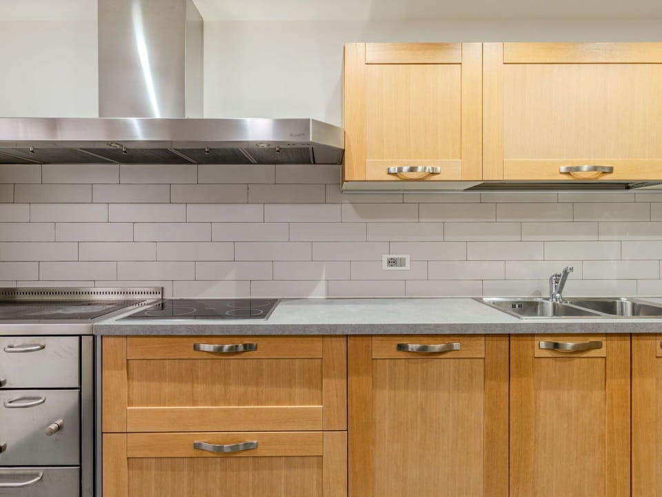 Cabinetry, Kitchen, Furniture, Countertop, Kitchen Appliance, Wood, Major Appliance, Drawer, Flooring, Cupboard