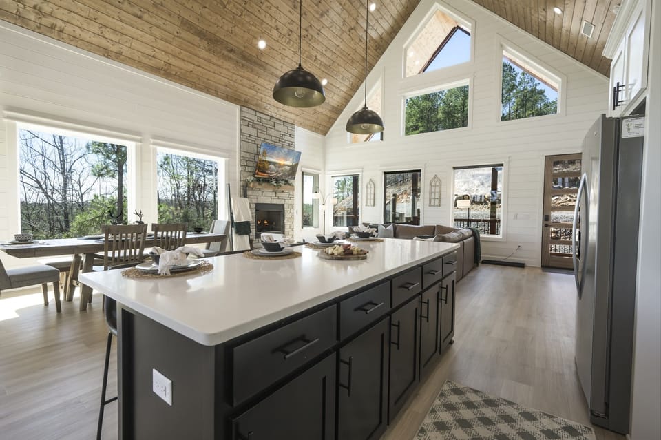 Thoughtful decor and warm lighting make this space feel like home.