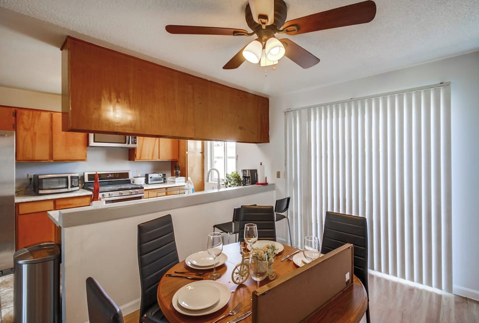 Enjoy meals in a cozy and stylish dining area.