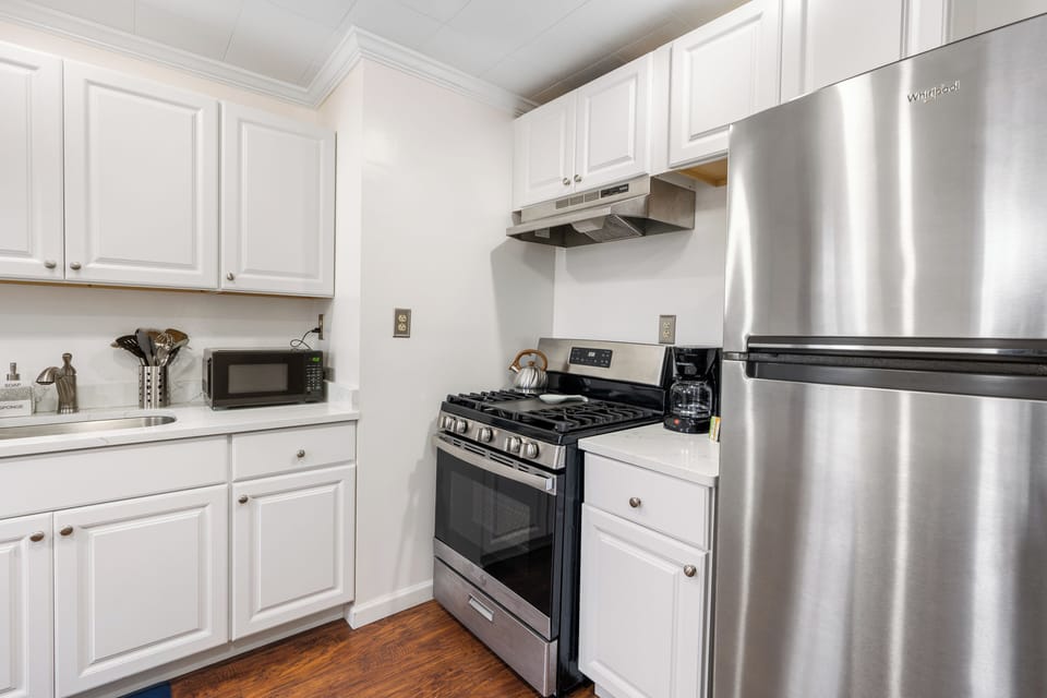 Convenient kitchen with high-quality appliances.
