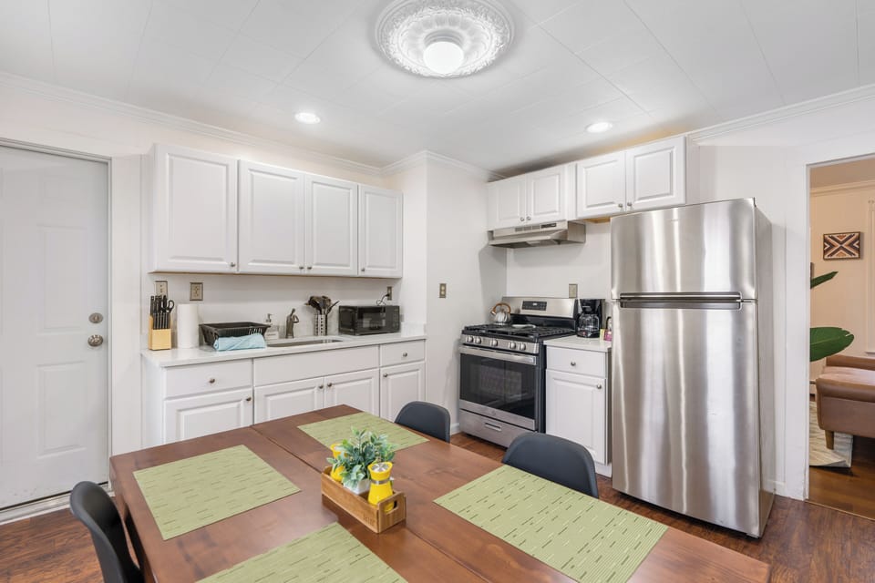 Cook and dine comfortably in our spacious kitchen.
