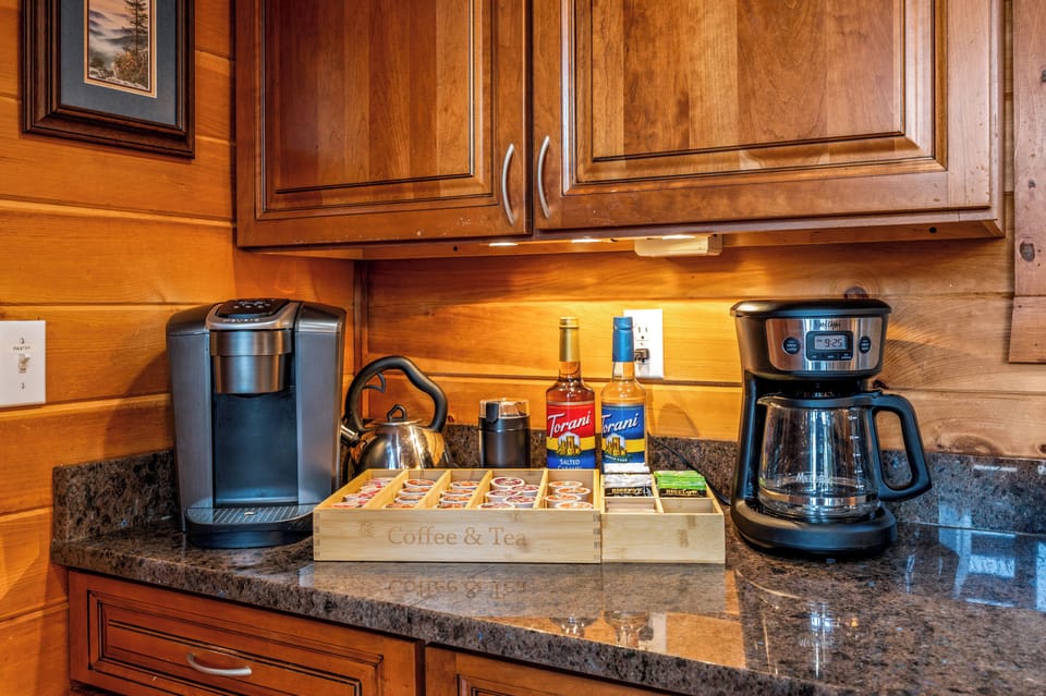Our signature coffee bar ensures you start your day off right. Not a coffee drinker, enjoy a cup of provided tea instead!