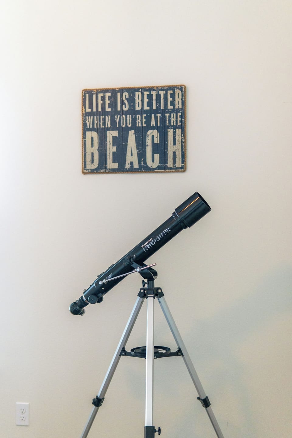 Stargaze by the beach with our in-room telescope!