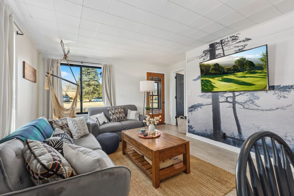 Cozy Living Room for relaxing after a day on the trail