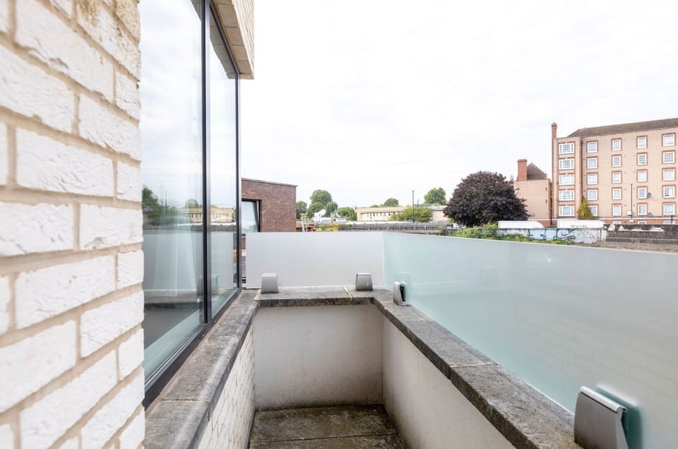 Private balcony with table and 2 chairs