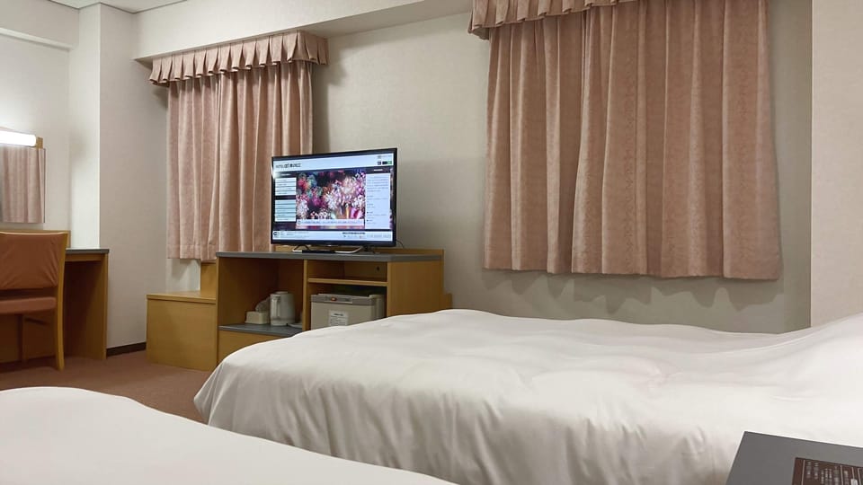 Down comforters, desk, WiFi (free), bed sheets