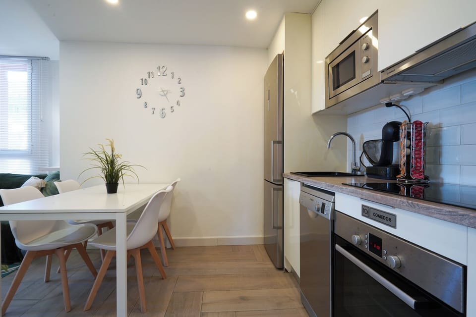 Apartment | Private kitchen | Fridge, microwave, oven, stovetop