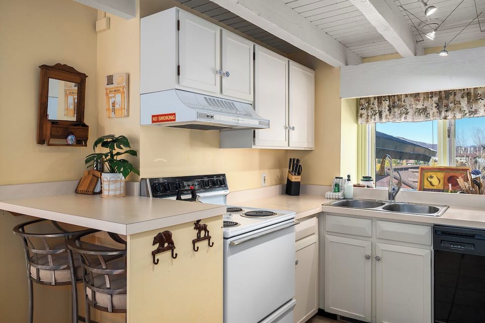 The chef of the group will love all of the counterspace in this open kitchen.