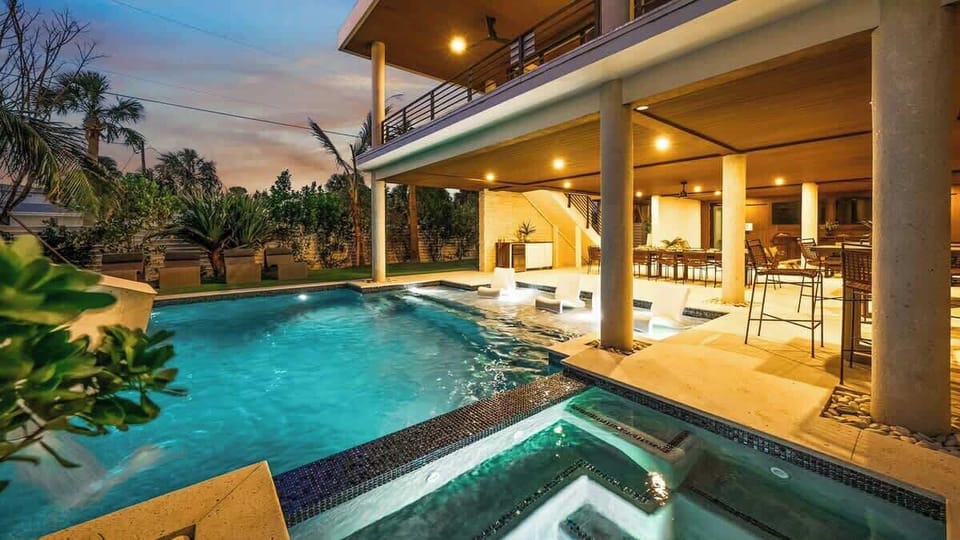 Twilight - Covered Pool Area