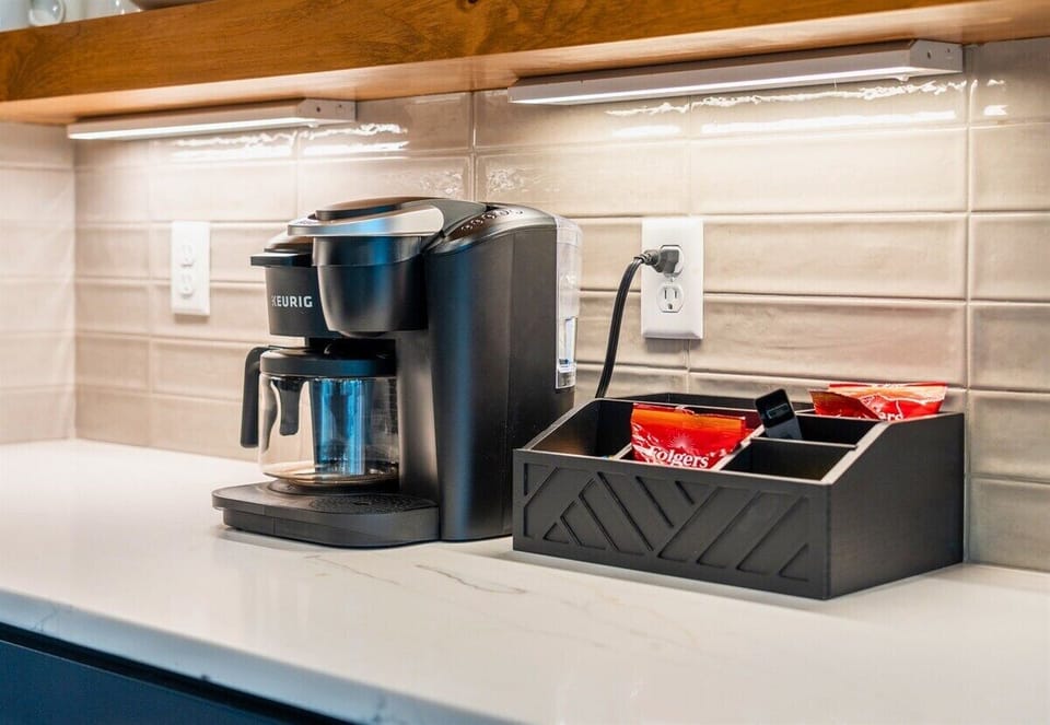 Coffee lovers rejoice! This cozy coffee bar has all the essentials to kickstart your mornings or fuel a late-afternoon pick-me-up.