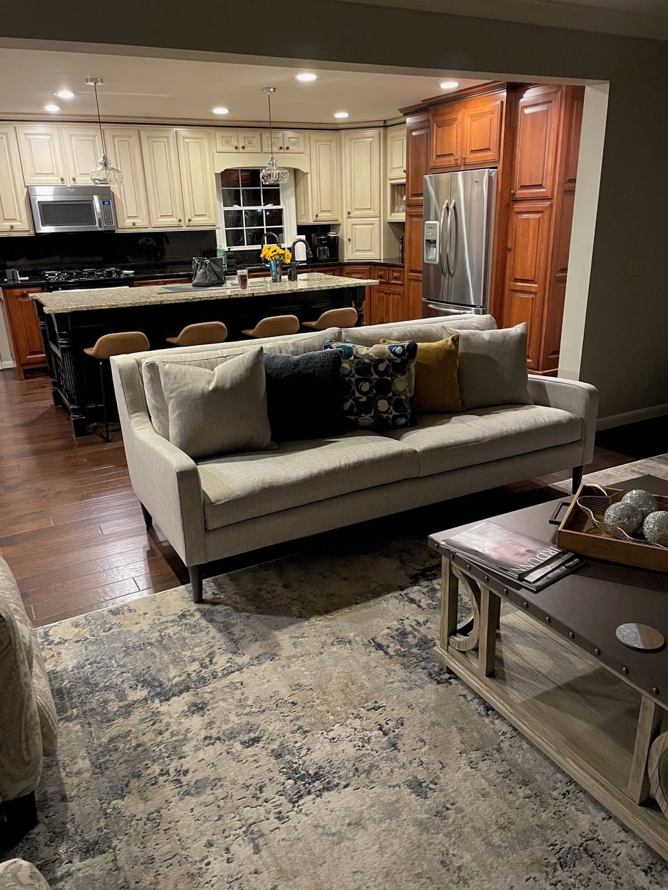 view of kitchen area in great room