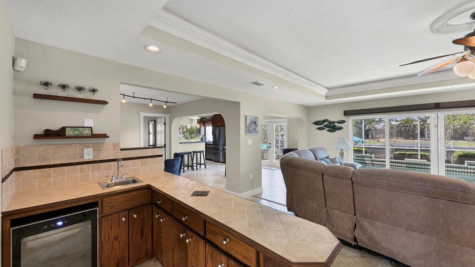 Bar area in the living room