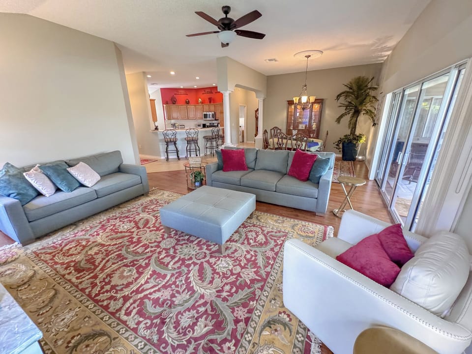 Open Concept - Living Room (85" TV)/Dining/Kitchen
