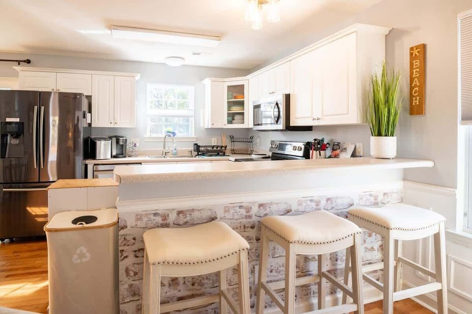 Kitchen with Counter Seating for 3