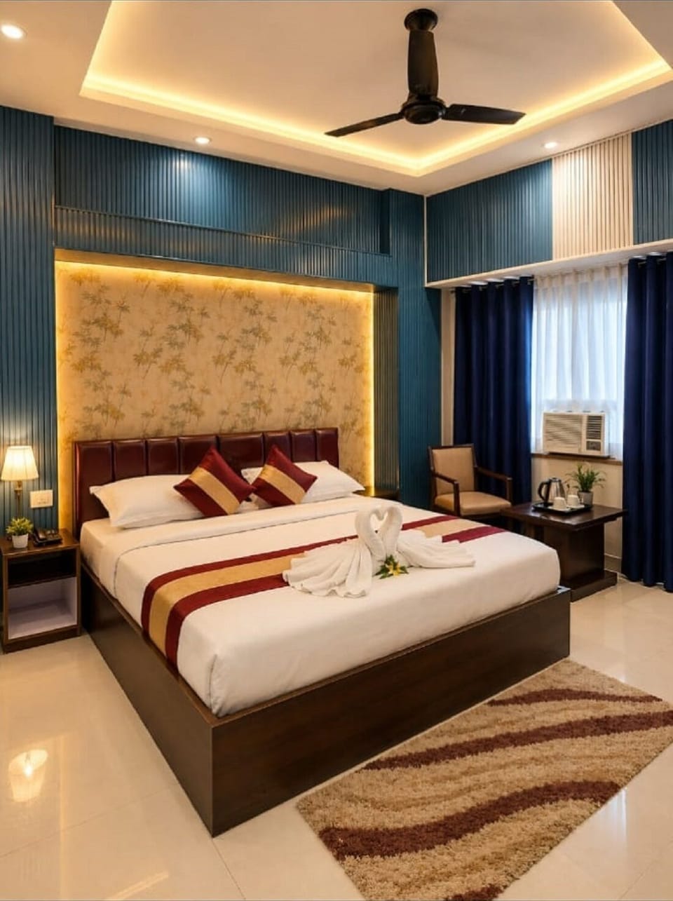 Desk, free WiFi, bed sheets