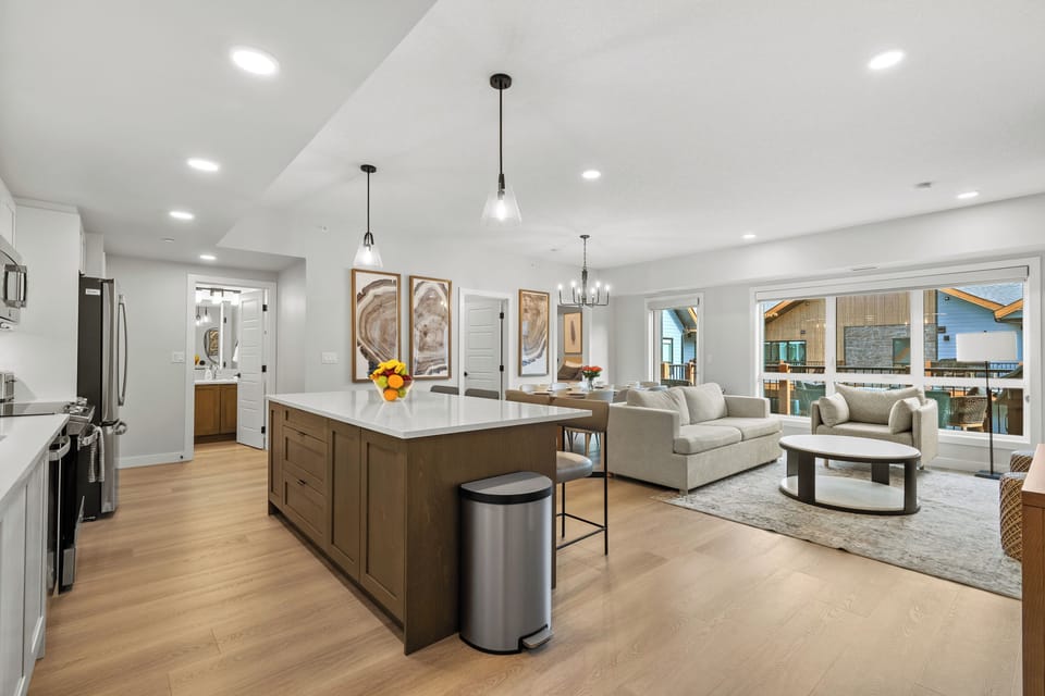 Kitchen and living room