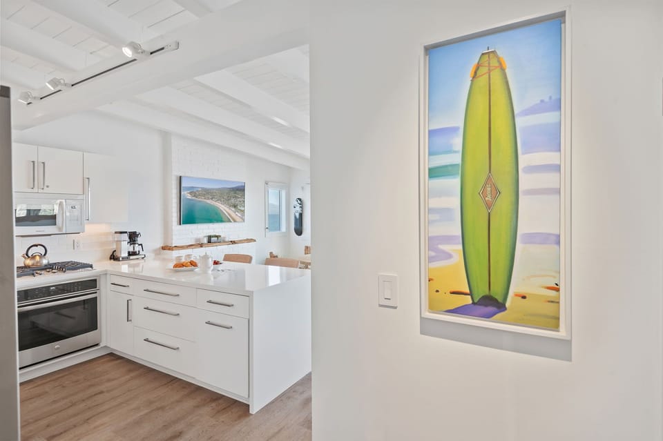 Vibrant and on-theme art accents the unit