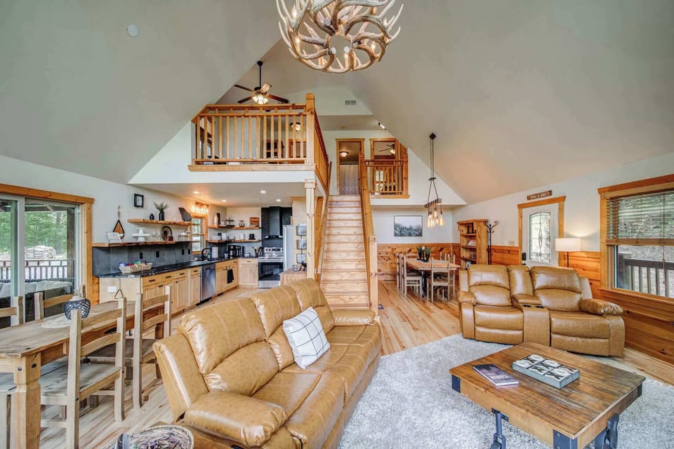 Open floor plan living area on main level