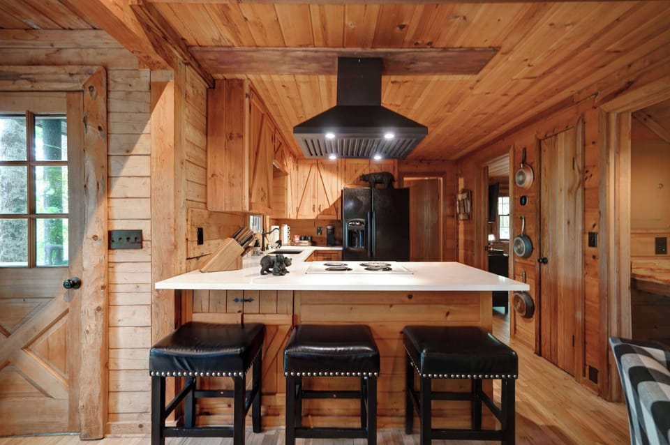 Sip morning coffee or grab a bite at the kitchen counter, seating 3