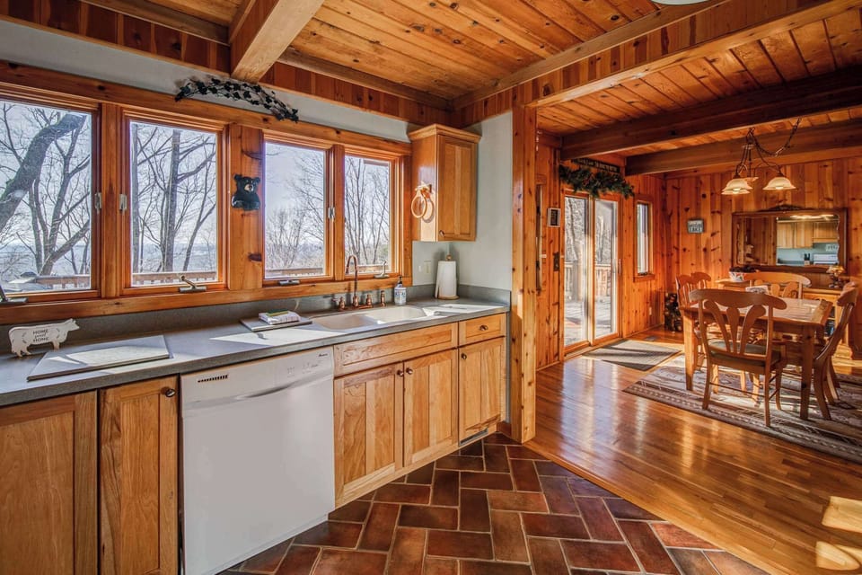 Kitchen with views