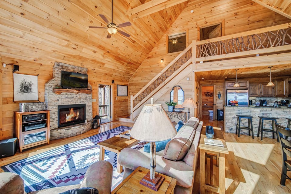 Chalet Open Living and Kitchen areas